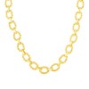14k Yellow Gold Twisted Oval Link Necklace