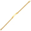 14k Yellow Gold ID Bracelet with Double Rope Chain